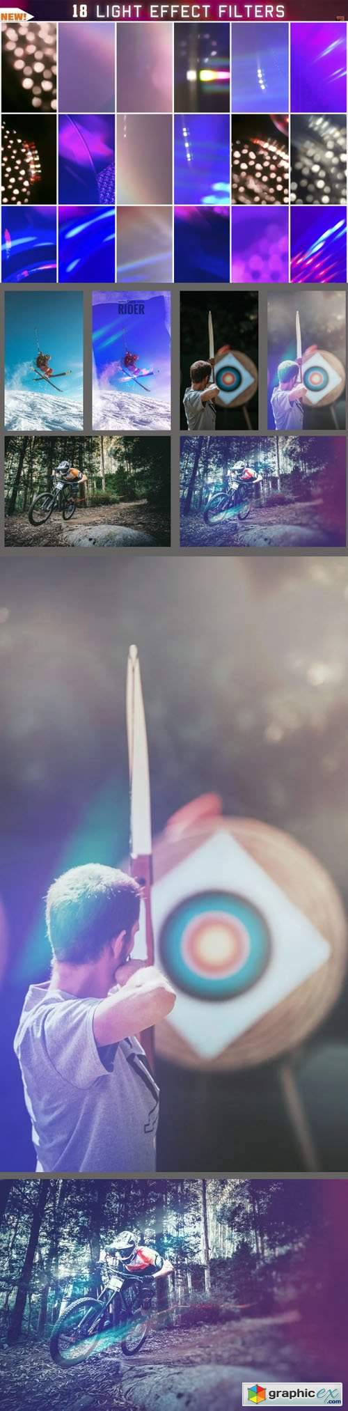 18 Light Effect Overlays for Photoshop