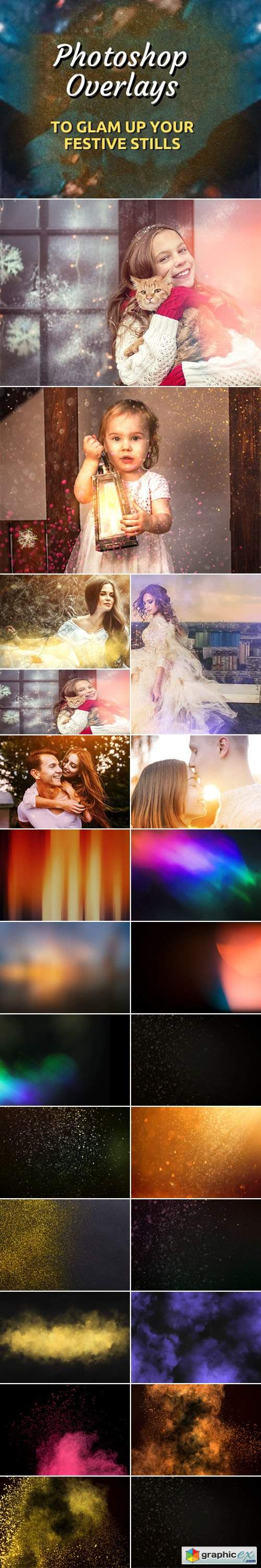 Glam Up Your Holiday Festive Stills - 15 Photoshop Overlays
