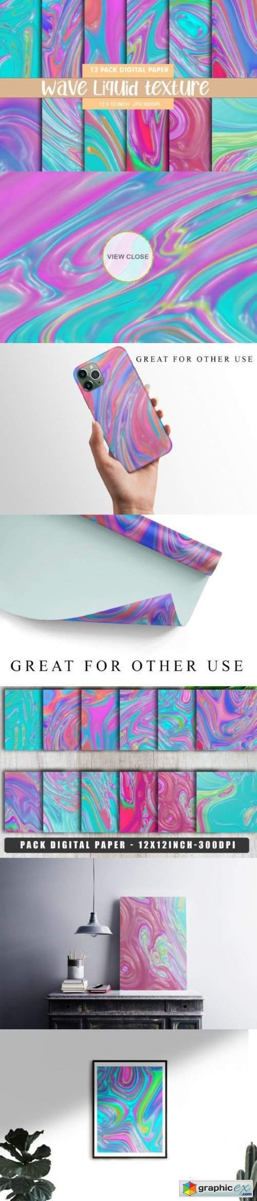 Digital paper design realistic wave