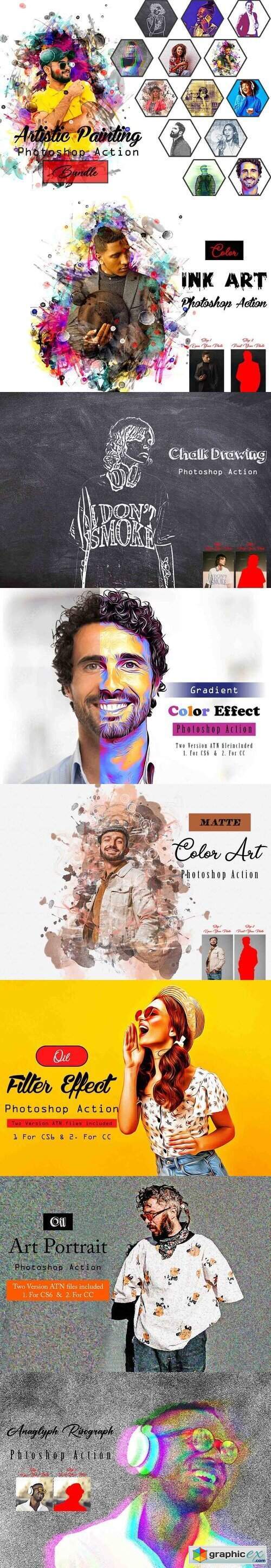 Artistic Painting PS Action Bundle