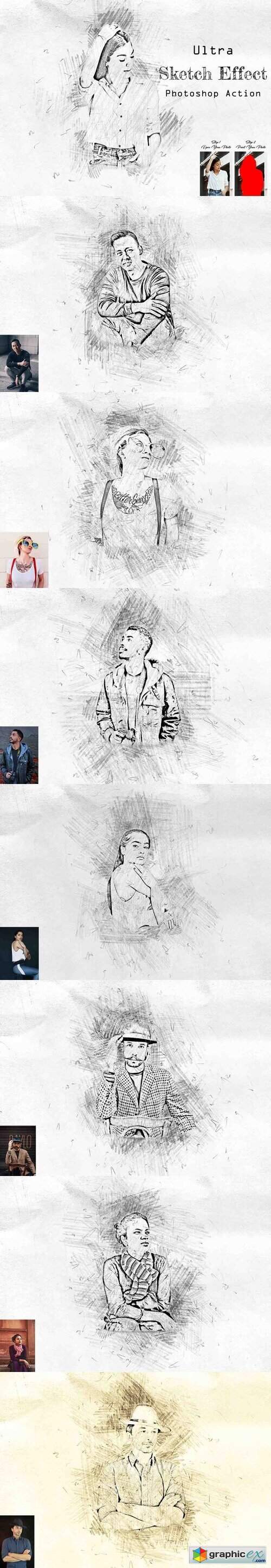 Ultra Sketch Effect Photoshop Action 