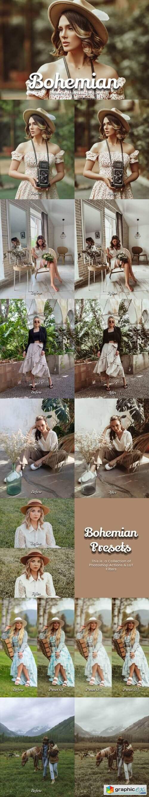 14 Bohemian Photoshop Actions