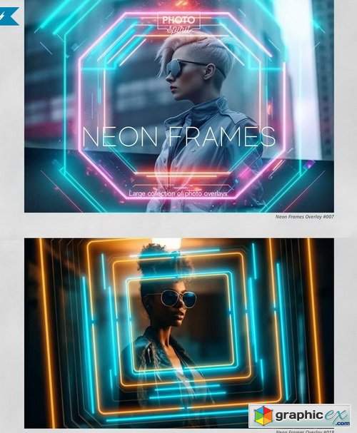 Neon Frames Effect Overlays - 45355812
