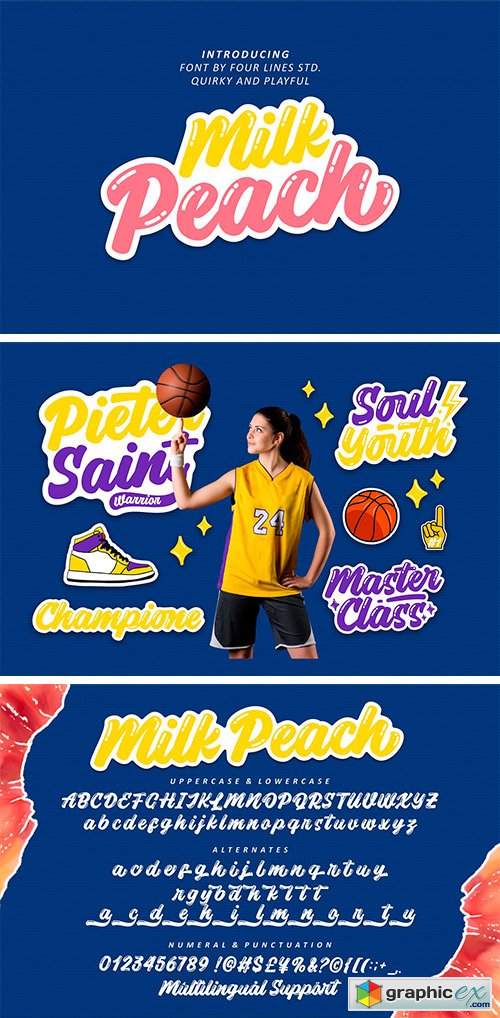 Milk Peach - Quirky Playful Script