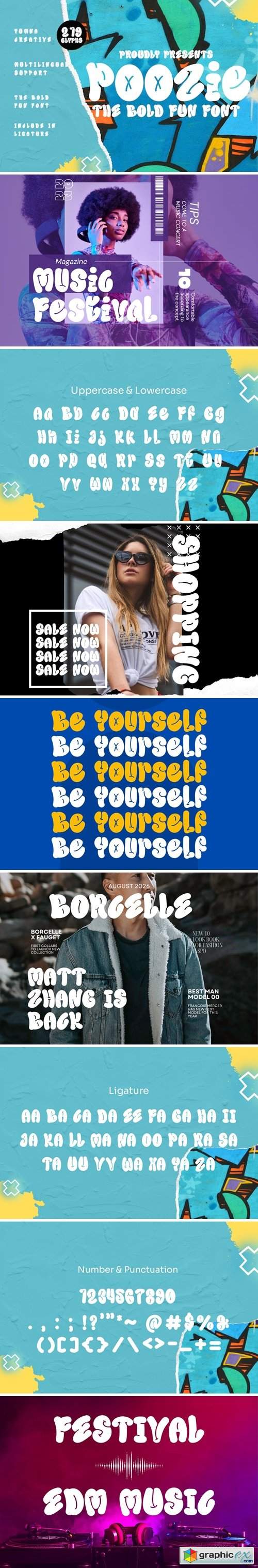 Poozie - Bold Fun Font