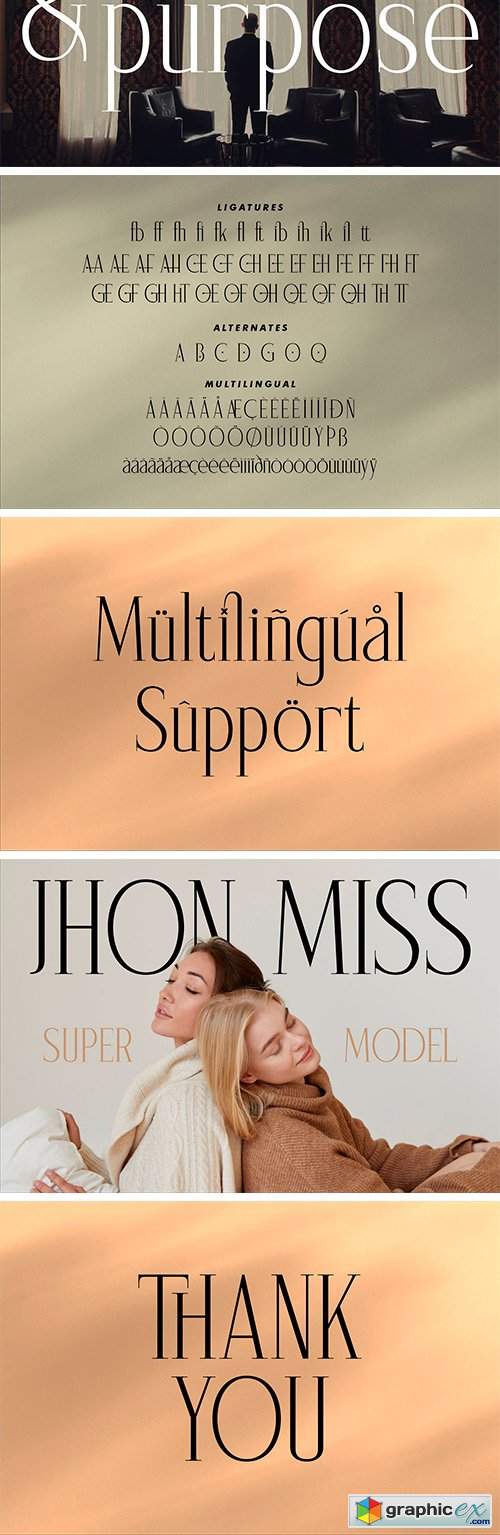 Saegathe Modern Serif Font