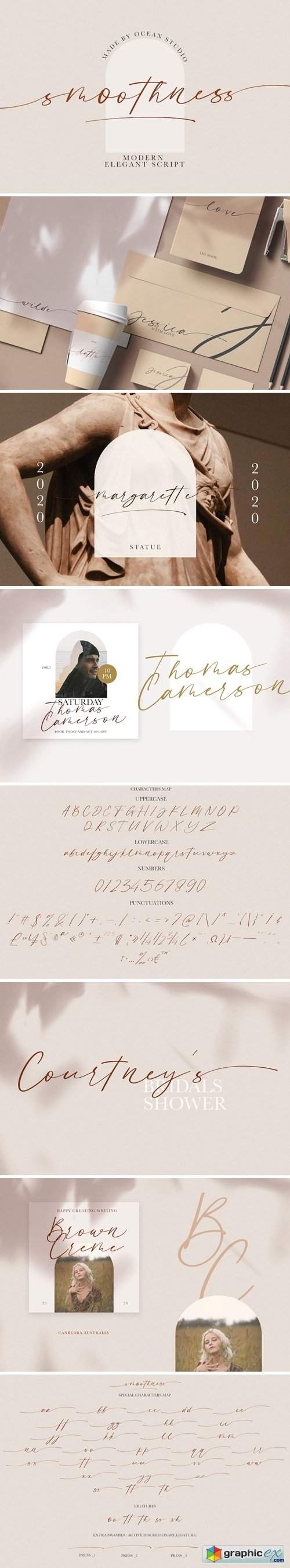 Smoothness | Script Tail Font