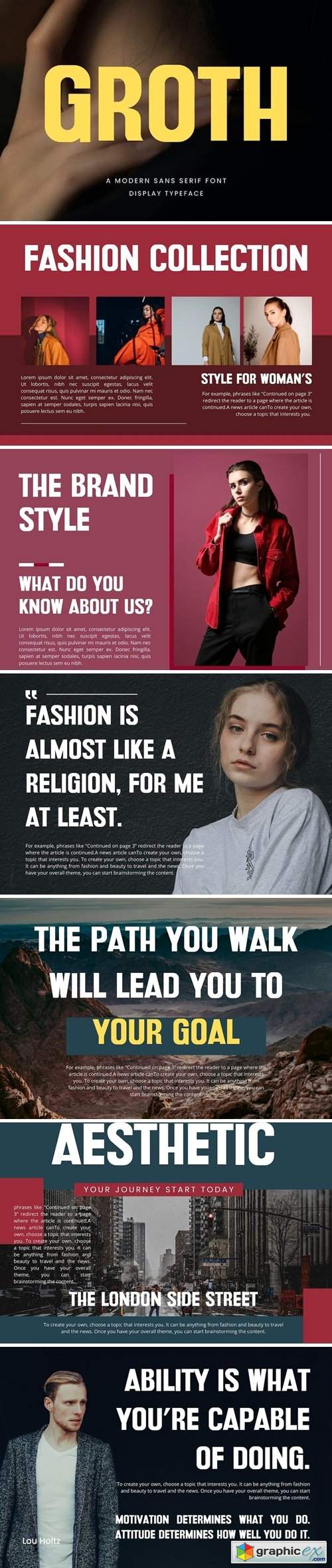 Groth Modern Sans Serif Font Typeface